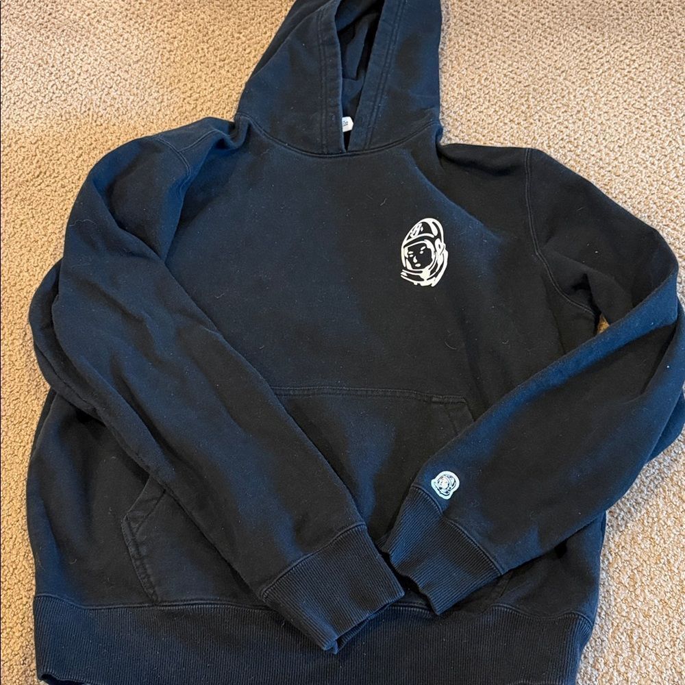 Billionaire Boys Club BBC Black Helmet Head Logo Pullover Hoodie Small